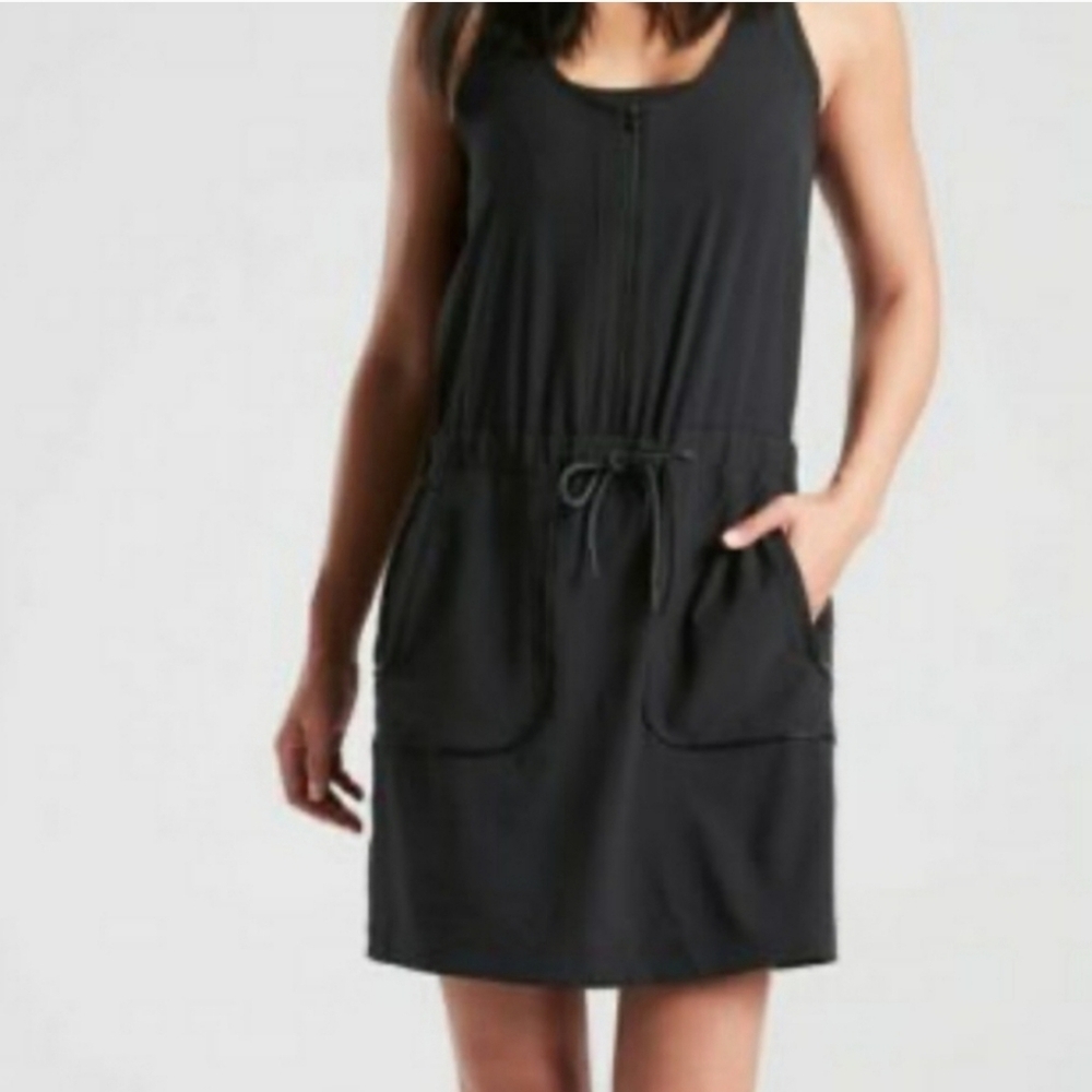 Nwot Athleta Savanah Mini Dress Black Small